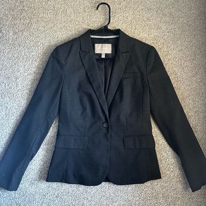 Banana Republic - Women's Sculpted Suit Blazer - Size 2P - Black/Charcoal